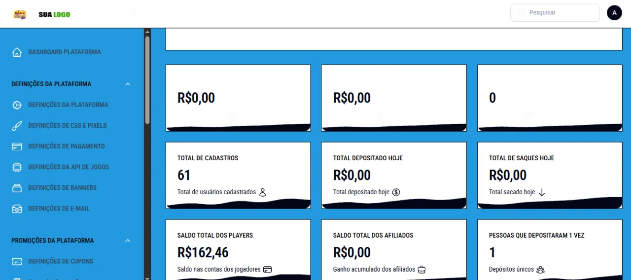 Scrip de Cassino Online com admin moderno atualizado