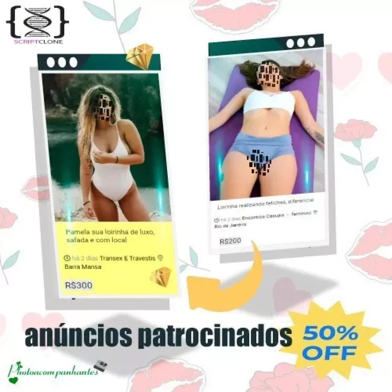 anuncio em destaque Script Plataforma Acompanhantes Garotas De Programas