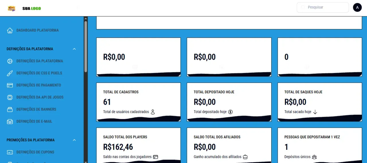 Script Plataforma De Apostas de Cassino Online com admin moderno atualizado 2025