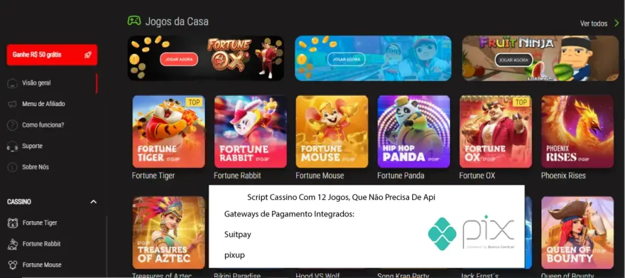 SCRIPT PHP DE CASSINO SEM API , ATUALIZADO 2025