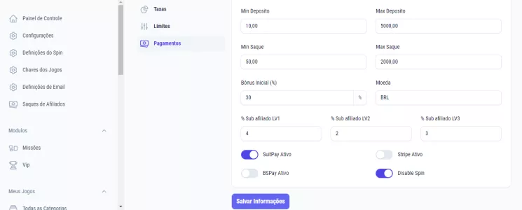 Cassino Online PHP 2025 - Script Completo para Apostas e Jogos