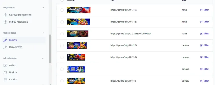 Script Chinesa Cassino PRO 50 temas