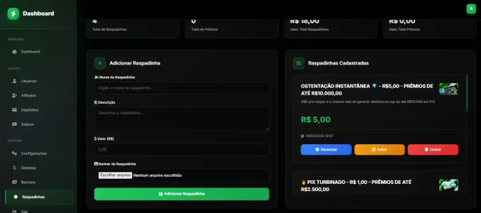 Script PHP Cassino Raspadinha Online -  atualizado 2025